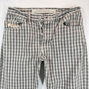 UNIQUE RARE Diesel Keetar Plaid Chino Canvas Pants Mens 31x30 Gray White Italy